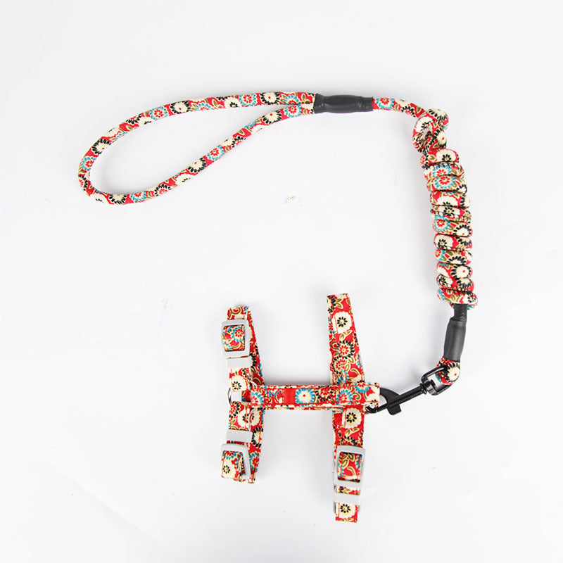Cotton Cat Harness & Leash Set - Floral Patterns for Safe Outdoor Adventures-4