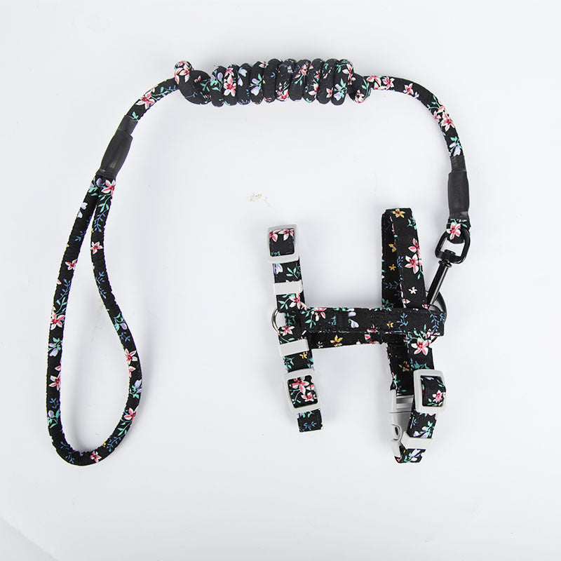 Cotton Cat Harness & Leash Set - Floral Patterns for Safe Outdoor Adventures-5
