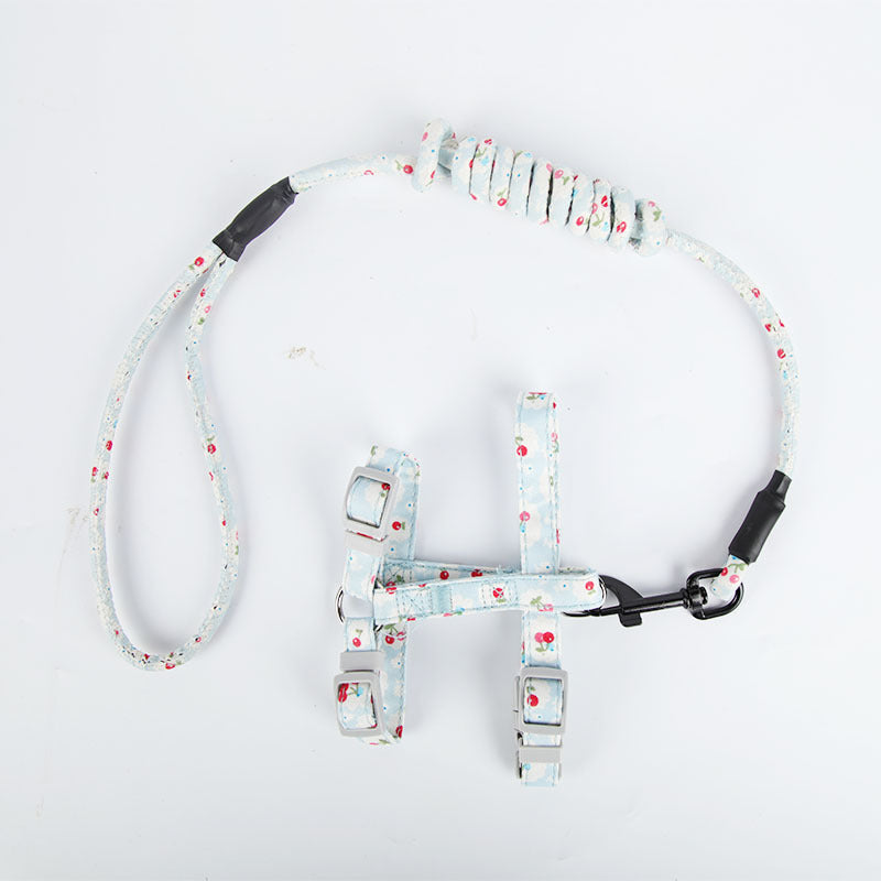 Cotton Cat Harness & Leash Set - Floral Patterns for Safe Outdoor Adventures-6