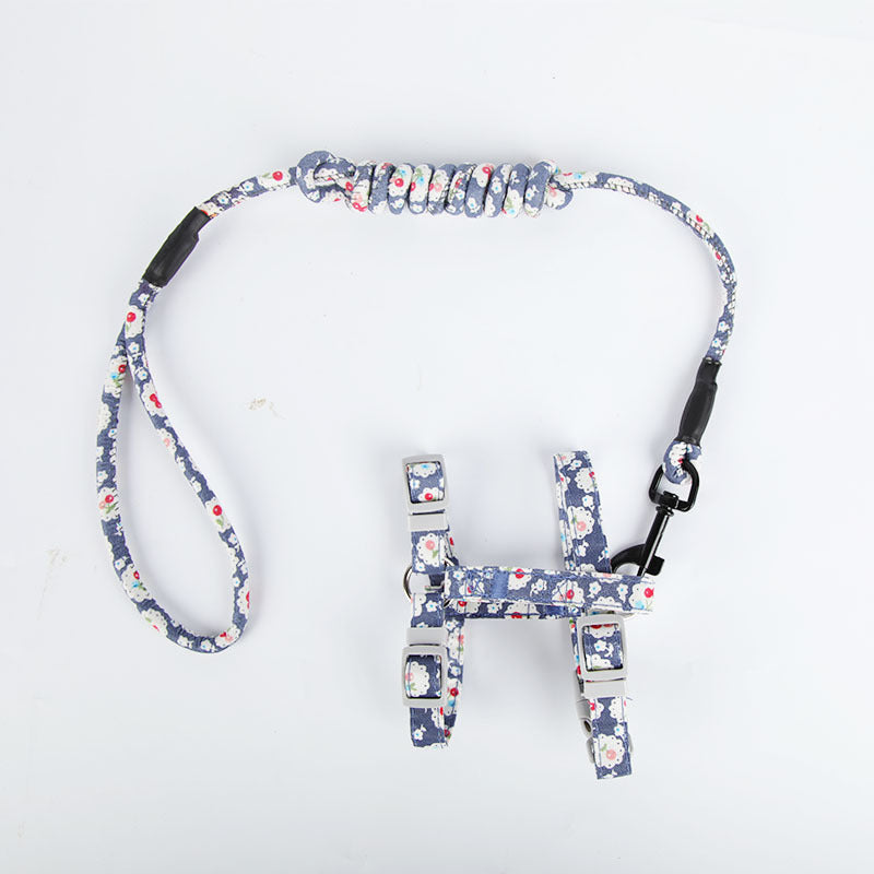 Cotton Cat Harness & Leash Set - Floral Patterns for Safe Outdoor Adventures-7