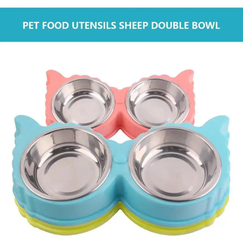Dual Pet Bowl Station - Non-Slip Food & Water Bowls-1
