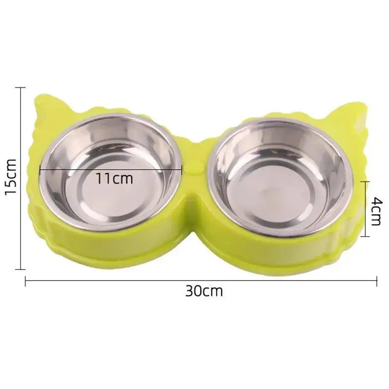 Dual Pet Bowl Station - Non-Slip Food & Water Bowls-3