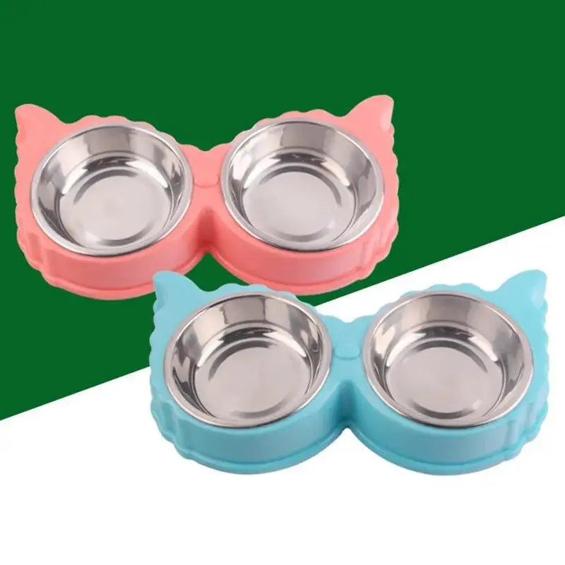Dual Pet Bowl Station - Non-Slip Food & Water Bowls-4