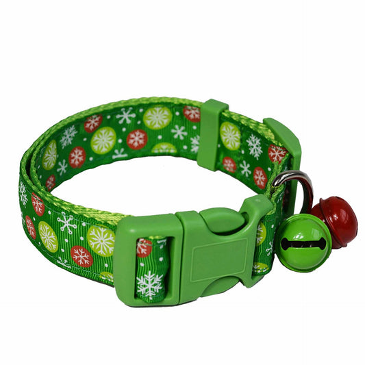 Polka Dot Dog Collar with Bell - Stylish & Adjustable-0