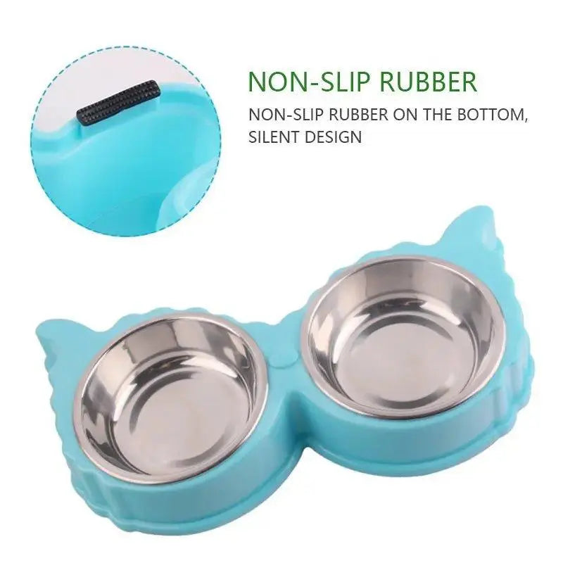 Dual Pet Bowl Station - Non-Slip Food & Water Bowls-2